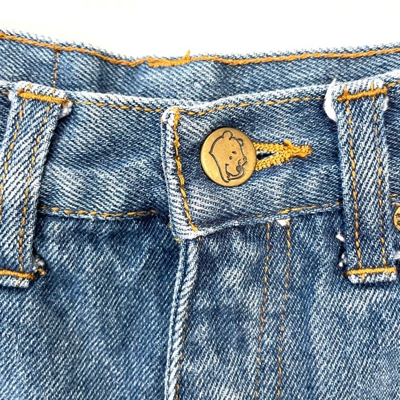Winnie The Pooh Vintage High Rise Jean Shorts 23 Embroidered Disney Denim - Picture 4 of 7